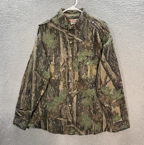 Vintage Whoa Apparel Shirt Adult XL Camouflage Trebark Camo Made In USA 90s - Picture 1 of 11