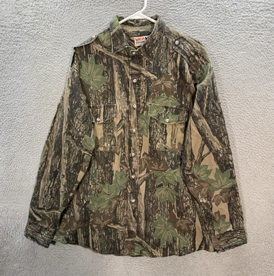 Vintage Whoa Apparel Shirt Adult XL Camouflage Trebark Camo Made In USA 90s - Image 1 of 4