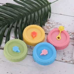 4Pcs_70mm Inner Diameter Plastic Caps Lid_Cover with Hole For Mason Jars Bottle - Picture 1 of 9