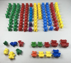 Lot of 107 Counting Bears + 15 Extras SEE PHOTOS STEM Counting Homeschool - Picture 1 of 9