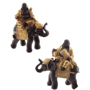 Buda sobre elefante Buda figura Budafigura Feng Shui Budismo Buda 2 variantes - Imagen 1 de 8