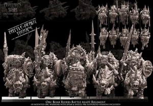 Orc Boar Riders Battle-Ready Regiment - Wargames - 9th age - d&d - Tabletop - Bild 1 von 4