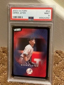 2003 Victory Derek Jeter PSA 9 Card #54 Yankees HOF BLACK border Version - Picture 1 of 1