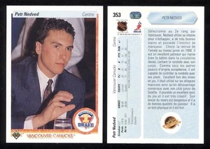353 PETR NEDVED DRAFT ROOKIE RC 1990-91 Upper Deck FR. VANCOUVER CANUCKS NHL - Picture 1 of 1