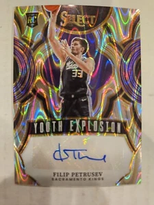 23-24 Select Filip Petrusev YE-PET Red Flash Prizm Auto Youth Explosion RC /15🔥 - Picture 1 of 3