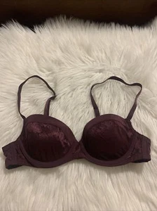 Sujetador demi Soma Lightest Lift 34A sexy color borgoña patrón floral nuevo sin etiquetas - Imagen 1 de 9