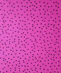 Loralie Designs - Dinky Dots Pink & Black Quilting & Crafting Fabric -Polka Dot - Picture 1 of 2