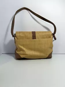 Etienne Aigner Schultertasche Leder und Strohgewebe - Bild 1 von 5