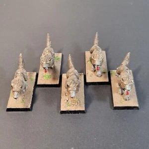 Warhammer Fantasy Battles - Vampire Counts - 5x Dire Wolves - Pintado GW WFB - Imagen 1 de 7