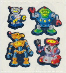Pegatinas de álbum de recortes Sandylion VeRy RaRe ROBOTS brillantes H18 DE COLECCIÓN - Imagen 1 de 1
