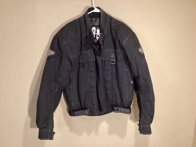 First Gear Kenya Black Motorcycle Jacket in Large Airflow Design Padded “L” - Imagem 1 de 4