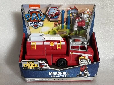 Paw Patrol Большой Грузовик Щенки Маршалл Трансформирующийся Спасательный Грузовик и Экшн-фигурка Новые - Изображение 1 из 4