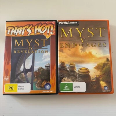 Must IV Revelations & Myst V End of Ages Myst 4 & 5 PC Game - Good Condition! - Image 1 of 3