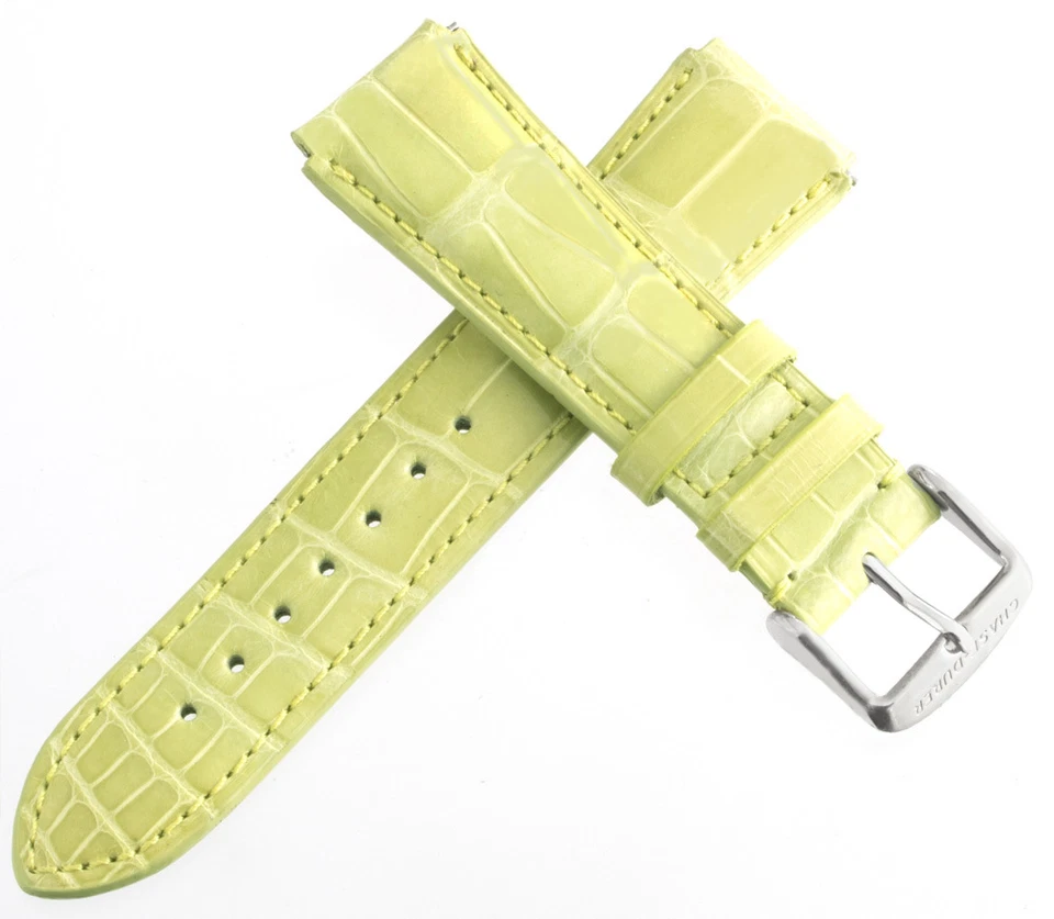 Correa de reloj de cuero genuino de cocodrilo pistacho de 18 mm Chase-Durer para mujer Foto 1 de 2