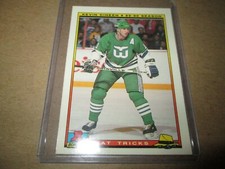 1990-1991 BOWMAN  HAT TRICK TIFFANY  # 7 KEVIN DINEEN HARTFORD WHALERS