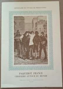 Menu paquebot FRANCE - CROISIERE AUTOUR DU MONDE Voyage de PHILEAS FOGG 1972 - Imagen 1 de 3