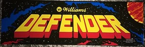 Defender Arcade Marquee 24.5" X 7.75" - Picture 1 of 5