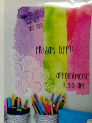 3 Wall Decal Memo Board  sticker  11 X 13.5 inches  New  School Office Home - Image 1 of 3