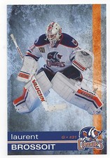 2015-16 Bakersfield Condors (AHL) Laurent Brossoit postcard (goalie)