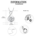 Infinity With Rose Cremation Mini Urns Necklace For Ashes Urn Pendant For Women