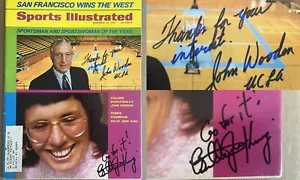 Revista Sports Illustrated firmada autografiada doble John Woodan Billie Jean King - Imagen 1 de 5