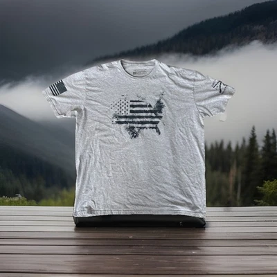 Camiseta Estilo Grunt Para Hombre Patriota Militar Veterano Táctica 3XL Mapa Bandera América Foto 1 de 4