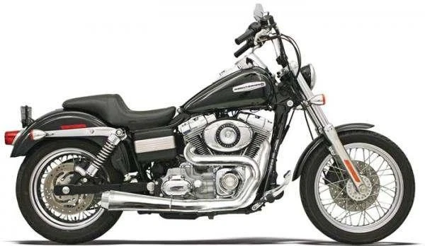 Bassani Xhaust Road Rage Megaphone Exhaust System Chrome Harley Davidson Dyna - Image 1 of 1
