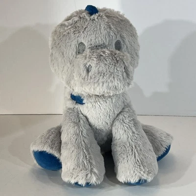 Juguete de peluche de dinosaurio Kelly Baby gris y azul suave sentado 11" Foto 1 de 4
