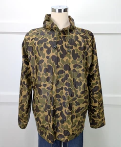 SSI RainWear Jacket Mens Size XL Duck Camouflage Snap Button Hooded Waterproof - Picture 1 of 13