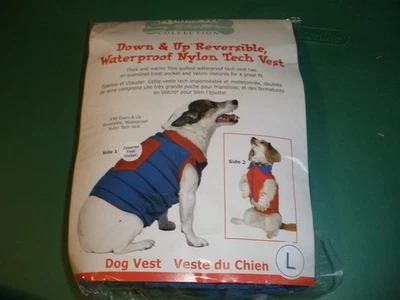 NEW Fashion Pet Down & Up Reversible, Waterproof Nylon tech Vest Dog Lg (058) - Image 1 of 4