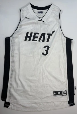 Vintage Reebok Miami Heat Jersey Dwyane Wade #3 White Black Men’s XL - Image 1 of 4