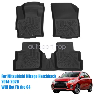 Alfombrillas forro 3 piezas para Mitsubishi Mirage Hatchback 2014-2020 TPE antideslizantes Foto 1 de 4
