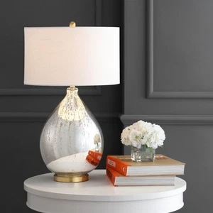 Rae 30.75" Glass/Metal LED Table Lamp, Mercury Silver by - Picture 1 of 5