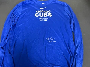 Jonathon Long Cubs Auto Signed 2025 Game Used Under Shirt Beckett Witness - - Picture 1 of 4