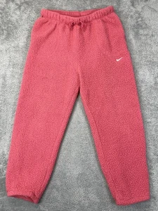 Nike Therma-Fit Pants Mens Large Pink Fleece Sherpa Jogger DD6511 Cozy Deep Pile - Picture 1 of 18