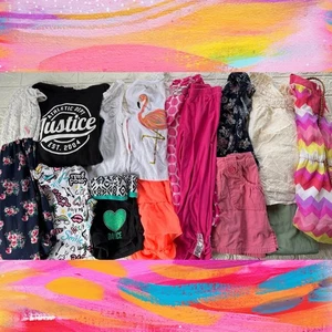 Huge Girls Lot Size 7 Clothes Bottoms Tops Outfits 7/8 - Picture 1 of 11