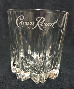 Crown Royal Old-Fashioned Rocks Glas. Italien, Starburst Base Etched Logo - Bild 1 von 9