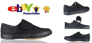 GIRLS BOYS SCHOOL PE GYM SPORTS TRAINER UNISEX ADULT PUMPS PLIMSOLLS SHOES SIZE. - Picture 1 of 7