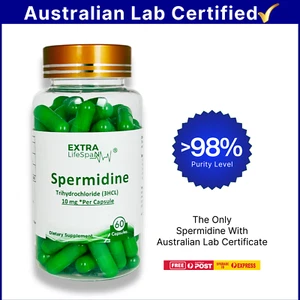 Spermidine Trihydrochloride Capsules Australian Certified Anti Aging Supplement - Picture 1 of 22