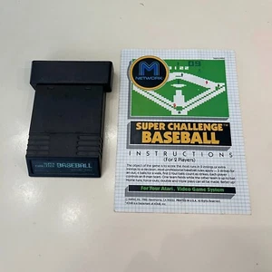 Cartucho de juego Super Challenge Baseball Atari 2600 y manual de instrucciones 1982 - Imagen 1 de 8