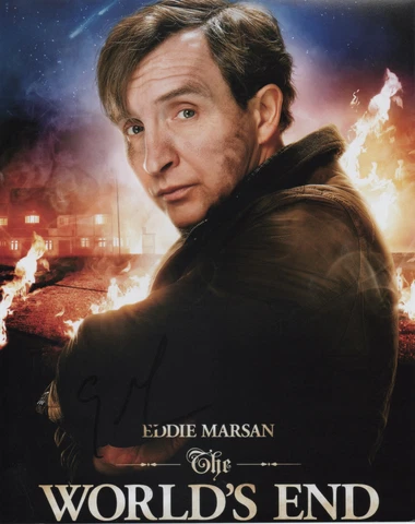 EDDIE MARSEN Signed 10x8 Photo THE WORLDS END & RAY DONOVAN COA Cover