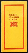 Rock Island Lines Railroad Ticket Envelope Yellow c1974 VGC