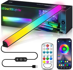 Monitor down Light Bar, RGB Screen Desk Light PC, Dimmable LED Dynamic Rainbow E - Picture 1 of 12