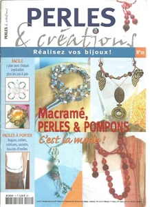 PERLES & CREATIONS N°10 MACRAME, PERLES & POMPONS : BAGUES, COLLIERS, SAUTOIRS - Picture 1 of 1