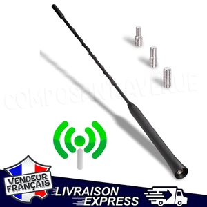 ANTENNE VOITURE UNIVERSELLE 22CM TOIT VOITURE AM FM DAB AUTORADIO + 3 VIS (2137) - Picture 1 of 1