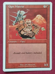 Magic The Gathering Starter 2000 OGRE WARRIOR tarjeta roja Magic The Gathering - Imagen 1 de 2