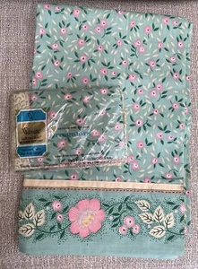 Vintage Wamsutta  Floral Twin Flat sheet & 2 King Pillow CasesConfection - Picture 1 of 7