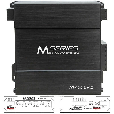 Audio System M-100.2MD Mikro 2-Kanal Verstärker digital Endstufe mini klein Auto - Bild 1 von 2
