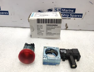 Siemens 3S3B 644-6BA20 Round Red Indicator Light AC/DC 24 - Picture 1 of 6
