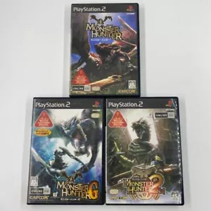 Monster Hunter & G & 2 3Games set Sony Playstation 2 PS2 Japanese ver Tested - Picture 1 of 3